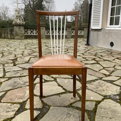 spijlen stoel retro vintage orange lounge zetel_thegoodstufffactory_be