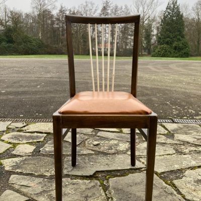 spijlen stoel retro vintage orange lounge zetel_thegoodstufffactory_be