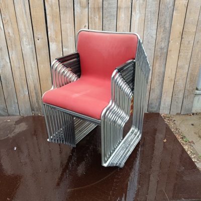 chrome rockabilly antikat vintage retro midcentury retro ostalgie the good stuff factory chair stoel stolar chaise