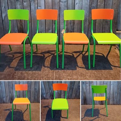 colourblocking inredning horeca restaurang interiorforinspo vintage retro industrial chair chaise stoel sillas cadeira the good stuf factory