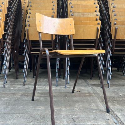 heavy canteen plywood stackable chair chaise stolar cadeira sillas retro industrial upcycled cheap furniture horeca restaurang restaurant the good stuff factory