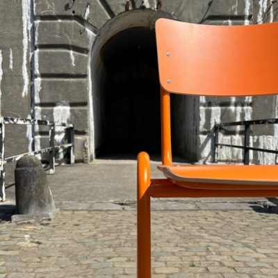 Orange Crush CPL stool kruk eiland bar interior inspo inredning cafe restaurang horeca industrial Ré-bel the good stuff factory belgium
