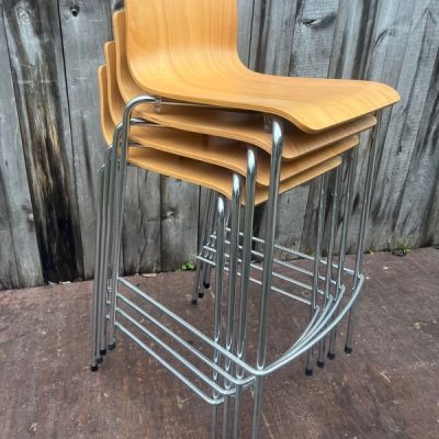 chrome houten kruk tabouret re-bel the good stuff factory chair chaise sillas cadeira ostalgie antikk inredning restaurang industrial horeca