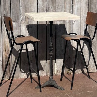 bistro sta tafel hoog the good stuff factory re-bel cafe inredning horeca ostalgie vintage retro industrial old new